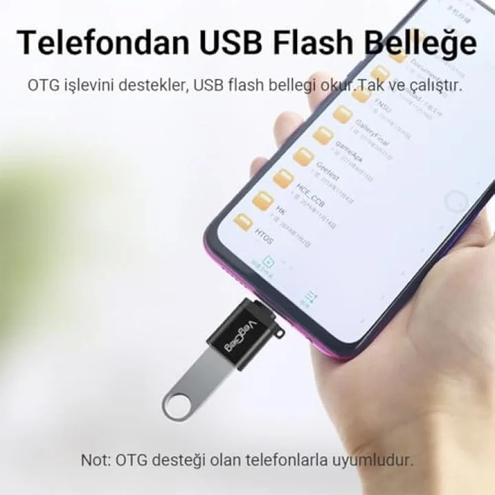 Type-C to USB 3.0 Çevirici Dönüştürücü Adaptör