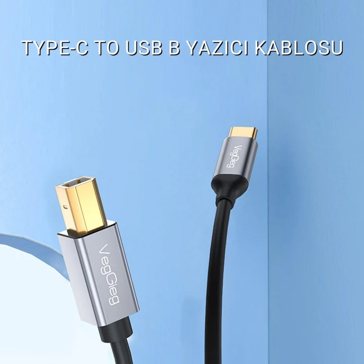 Type-C to USB-B Yazıcı Kablosu 1.5 Metre