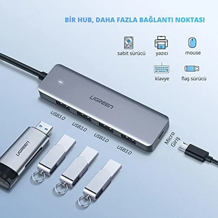 Type-C USB 3.0 4 Port USB Hub Çoklayıcı