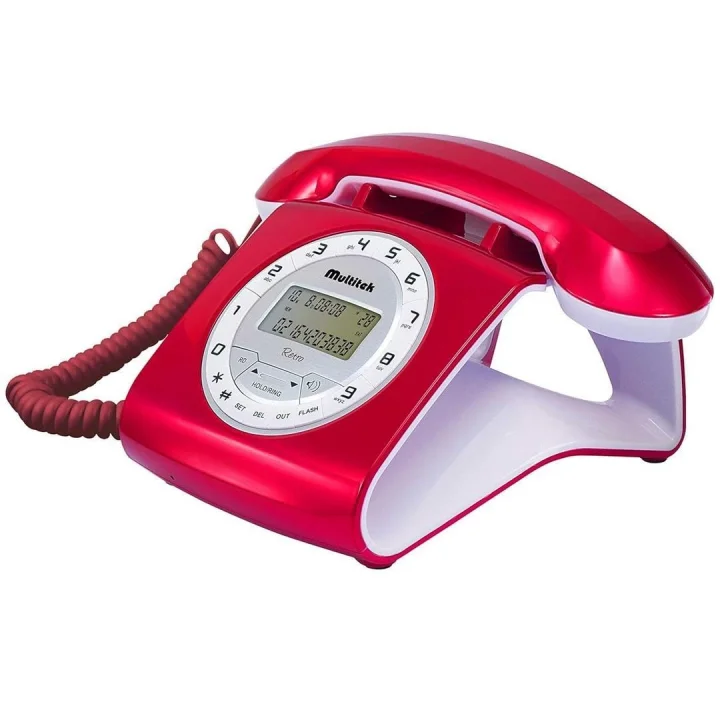 U00073 Retro Kablolu Telefon, Beyaz