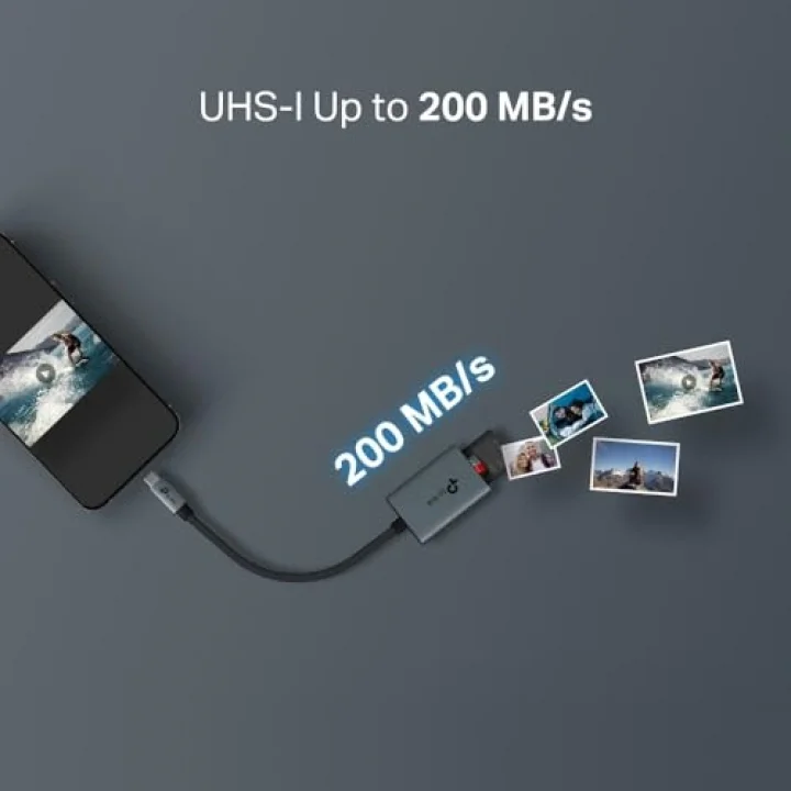 UA430C; USB 3.0 Type-C ile SD & microSD 3.0 Kart Okuyucu