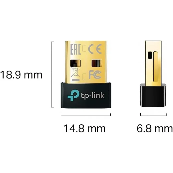 UB500, Bluetooth 5.4, (PC dizüstü bilgisayar masaüstü bilgisayar için, Windows 10/8.1/8/7 Plug & Play destekler), Nano USB Bluetooth Adaptör