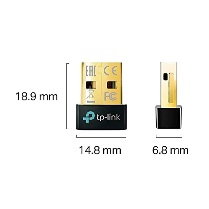 UB500, Bluetooth 5.4, (PC dizüstü bilgisayar masaüstü bilgisayar için, Windows 10/8.1/8/7 Plug & Play destekler), Nano USB Bluetooth Adaptör