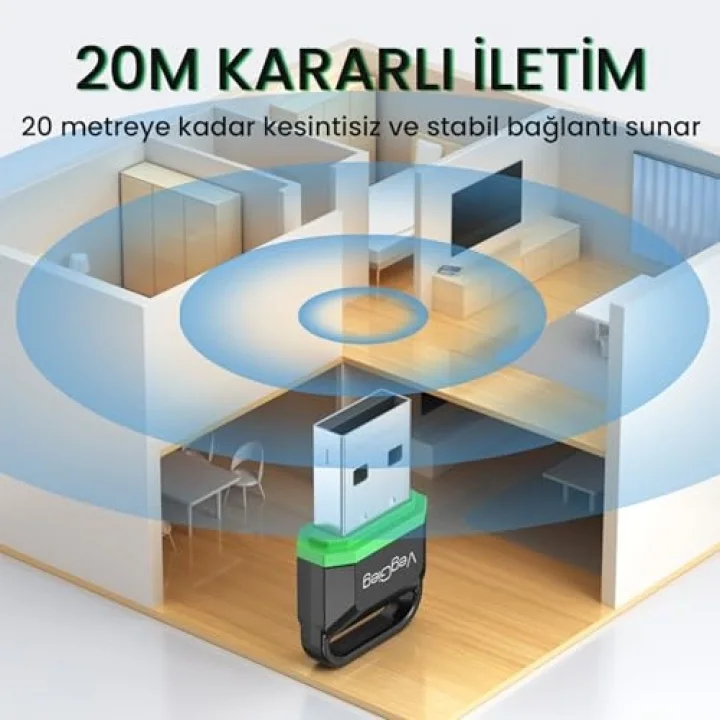 UB503 Bluetooth 5.3 Adaptör Mini USB Dongle