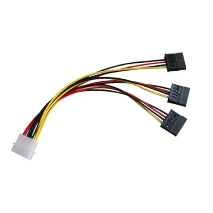 Üçlü 3 Port ide Molex Sata Power Hdd 4 pin Güç Kablosu 5101