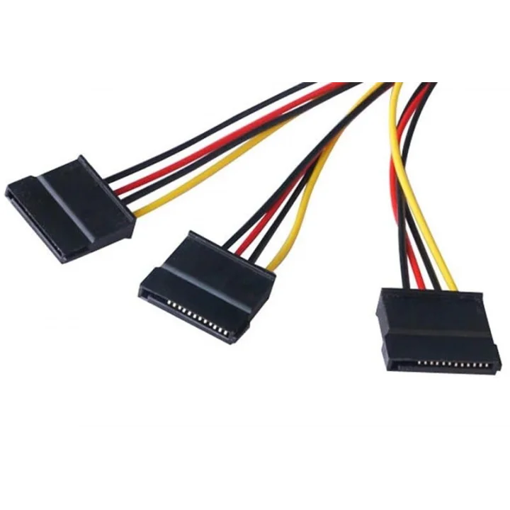 Üçlü 3 Port ide Molex Sata Power Hdd 4 pin Güç Kablosu 5101