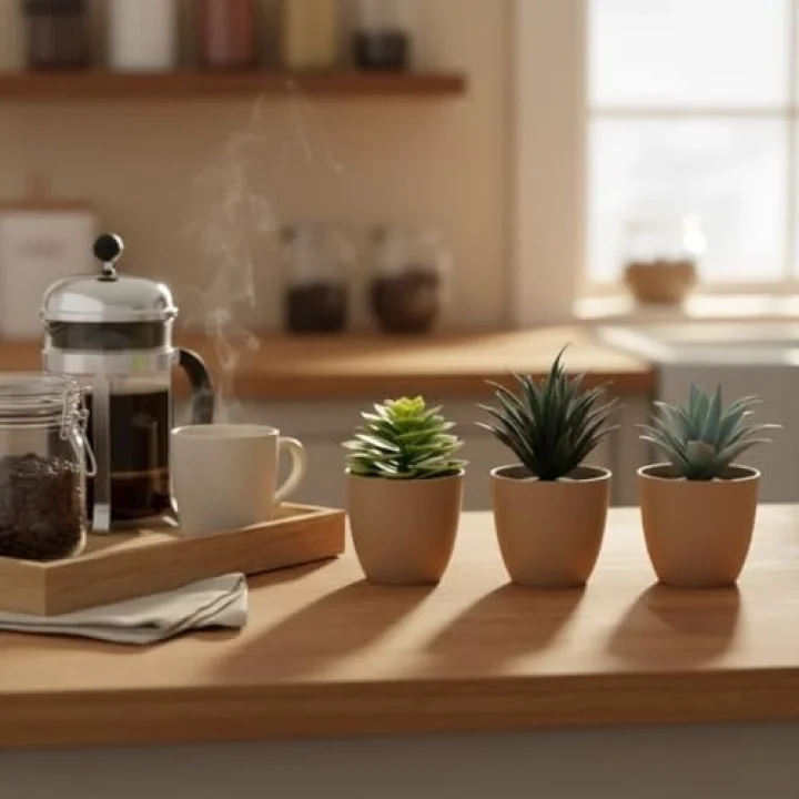 Üçlü Mini Yapay Sukulent Seti – 8 cm Saksı, Dekoratif Küçük Bitki Seti, Gerçekçi Görünüm, Salon Ofis Ev Masa Üstü Süs Bitkisi, Bakım Gerektirmez, Modern Dekor