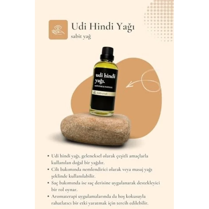 Udi Hindi Yağı 100 ml - Bitkisel Bakım Yağı