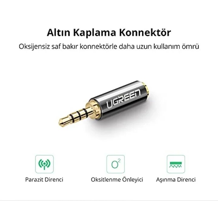 Ugreen 2.5 mm to 3.5 mm Jack Dönüştürücü