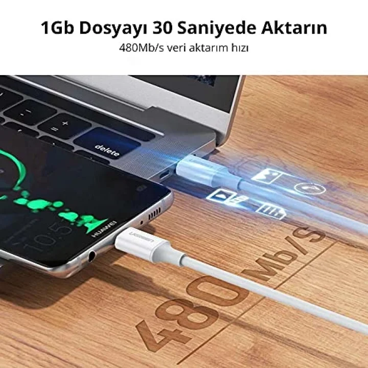 Ugreen 5A Type-C Şarj ve Data Kablosu 2 Metre
