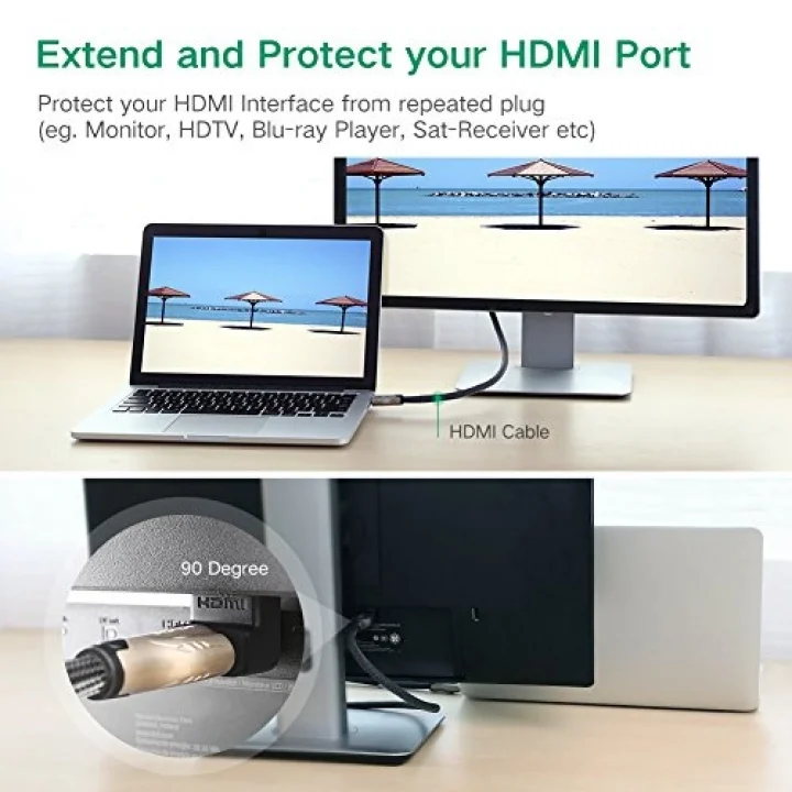 Ugreen 90 Derece HDMI to HDMI Dönüştürücü