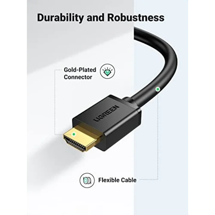 Ugreen HDMI DVI 1080P Çift Yönlü Görüntü Aktarma Kablosu, 1 Metre