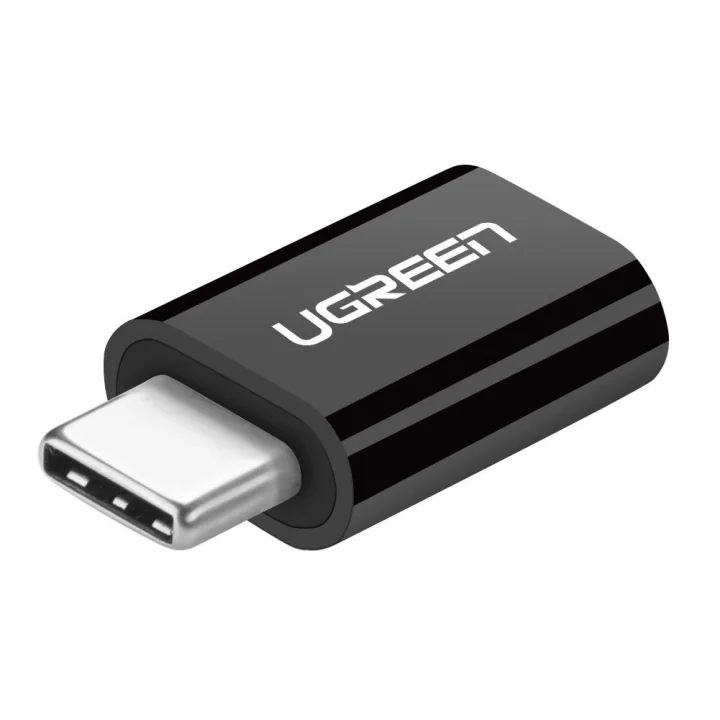 Ugreen Micro USB to Type-C Dönüştürücü Adaptörü, Siyah