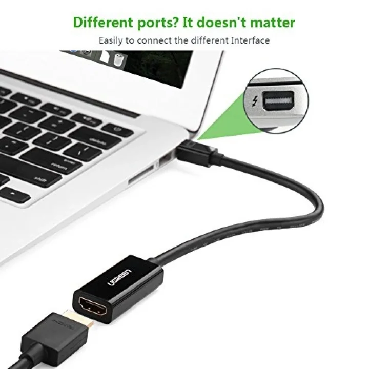 Ugreen Mini Displayport HDMI Dönüştürücü Adaptör Siyah