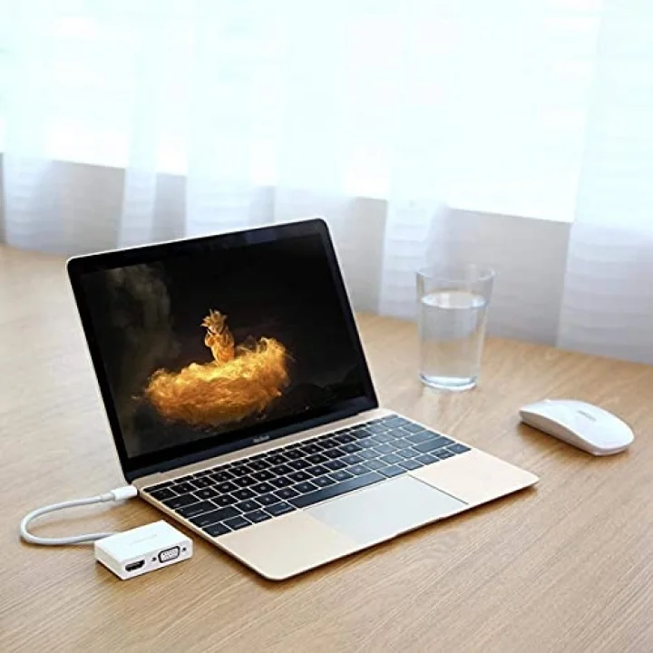 Ugreen Type-C to HDMI-VGA Dönüştürücü Adaptör Beyaz