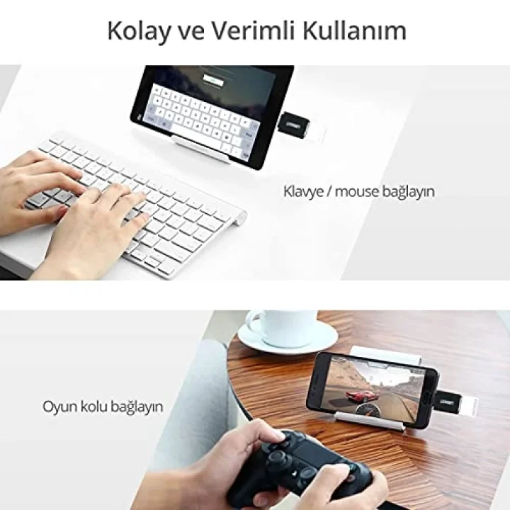 Ugreen USB 3.0 Type-C Dönüştürücü Adaptör, Beyaz