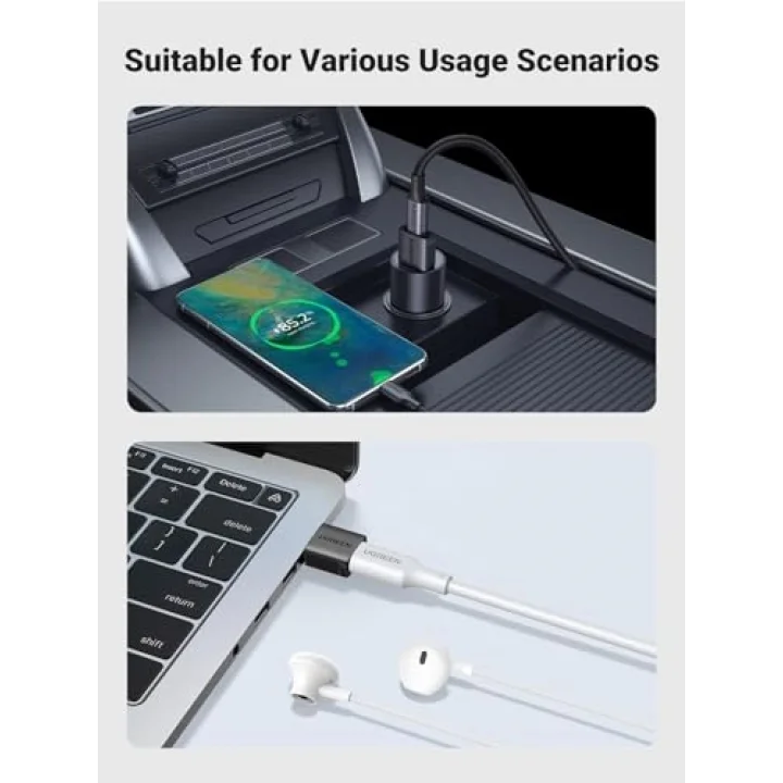 UGREEN USB Cden USB Adaptörüne 2 Adet, Kadın Erkek iPhone 14 Pro Max iPad Galaxy S24 Serisi Dizüstü Bilgisayarlar ile Uyumlu