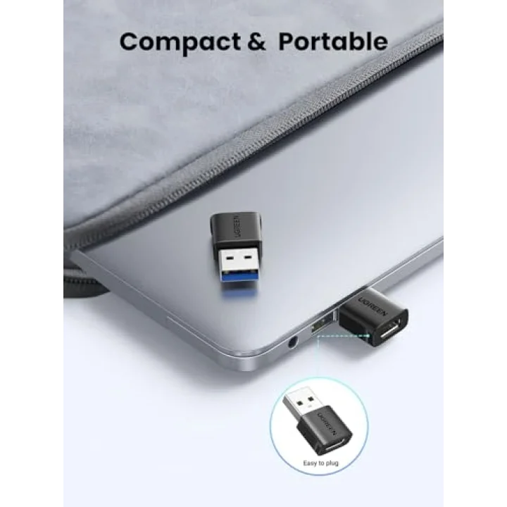 UGREEN USB Cden USB Adaptörüne 2 Adet, Kadın Erkek iPhone 14 Pro Max iPad Galaxy S24 Serisi Dizüstü Bilgisayarlar ile Uyumlu