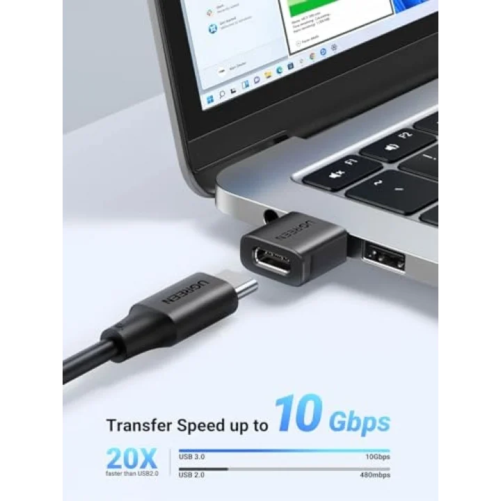 UGREEN USB Cden USB Adaptörüne 2 Adet, Kadın Erkek iPhone 14 Pro Max iPad Galaxy S24 Serisi Dizüstü Bilgisayarlar ile Uyumlu