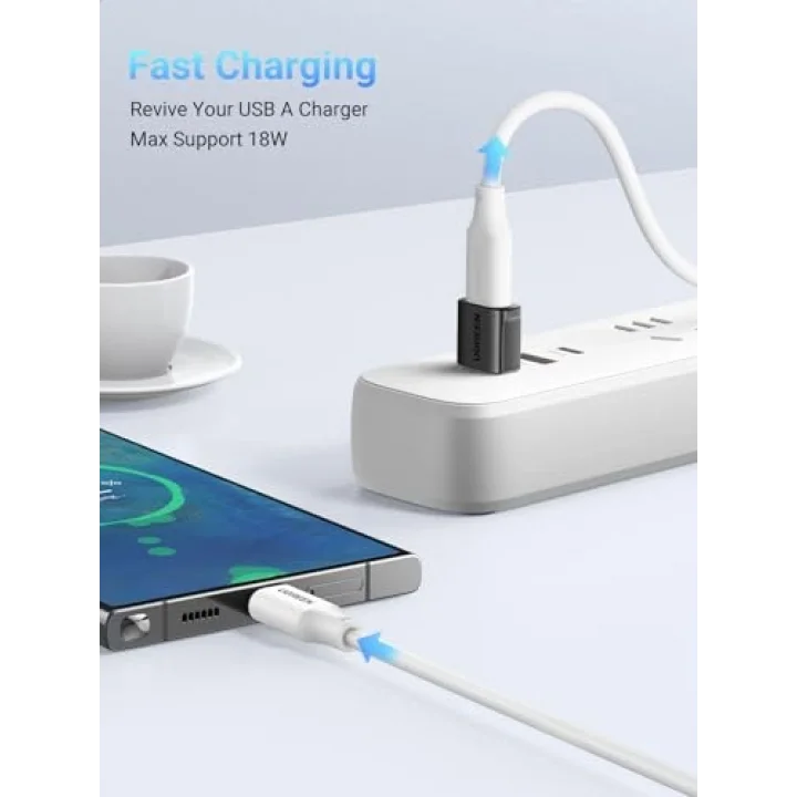 UGREEN USB Cden USB Adaptörüne 2 Adet, Kadın Erkek iPhone 14 Pro Max iPad Galaxy S24 Serisi Dizüstü Bilgisayarlar ile Uyumlu