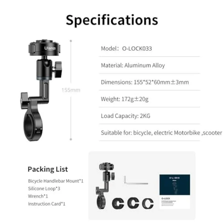 Ulanzi O-LOCK II Bisiklet Telefon Tutucu M009