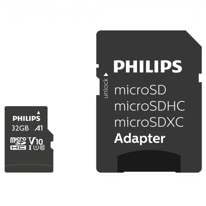 Ultra Speed Micro SDHC Card 32 GB + SD Adaptör UHS-I U1, 80 MB/sye kadar okuma hızı, A1 Fast App Performans, V10, akıllı telefonlar, tablet, PC, kart okuyucu, Full HD video için hafıza kartı