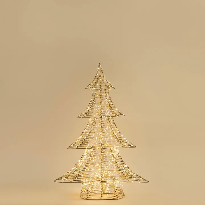 Ulu Led Işıklı Ağaç Dekor 98 cm Altın