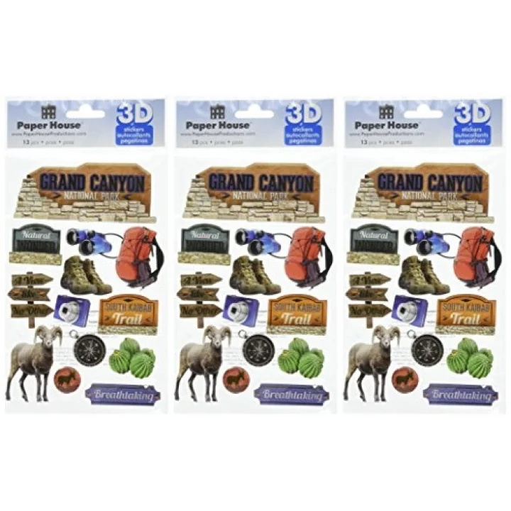 Unbekannt kağıt kağıt 3 boyutlu çıkartmalar-GRAND CANYON, diğer, çok renkli