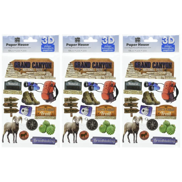 Unbekannt kağıt kağıt 3 boyutlu çıkartmalar-GRAND CANYON, diğer, çok renkli