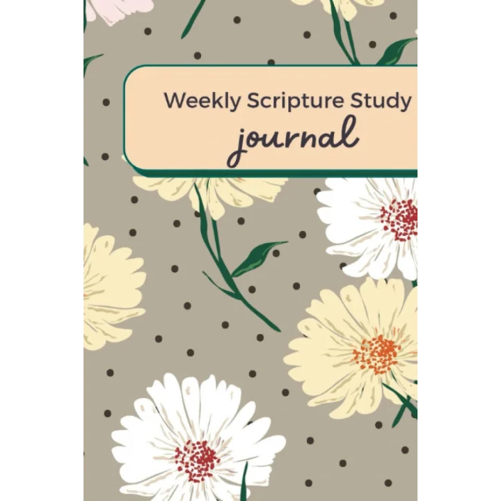 Undated Weekly Scripture Study Learning Journal for Women: A Creative Simple Paperback Journal With Guide for Religious Learning | Black and White Interior