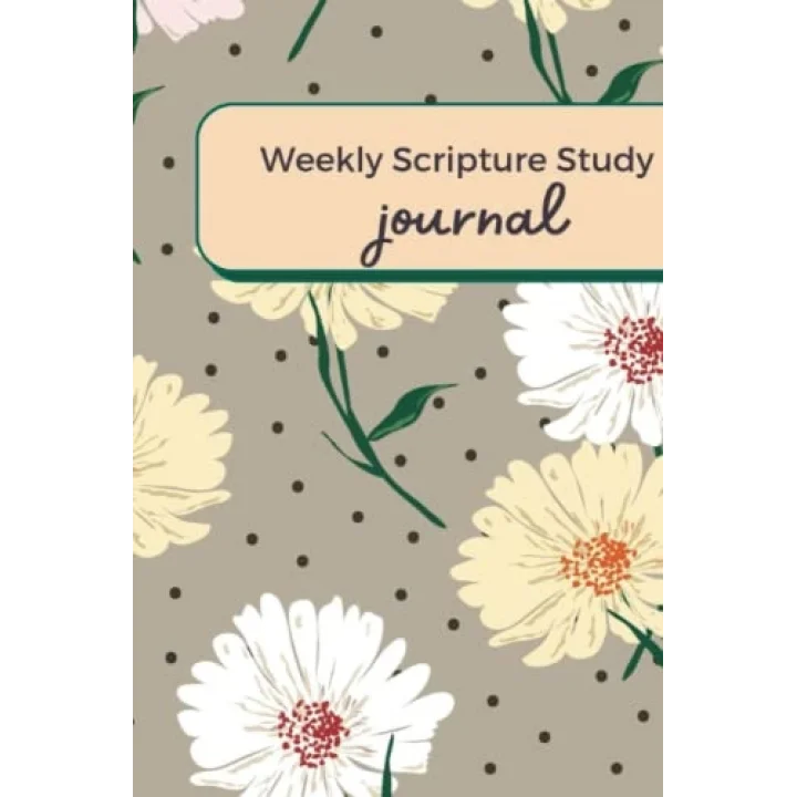 Undated Weekly Scripture Study Learning Journal for Women: A Creative Simple Paperback Journal With Guide for Religious Learning | Black and White Interior