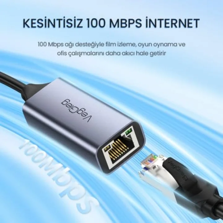 USB 2.0 100Mbps Rj45 Lan Ethernet İnternet Çevirici Dönüştürücü