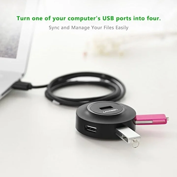 USB 2.0 4 Portlu Hub Çoklayıcı, Siyah