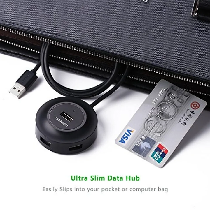 USB 2.0 4 Portlu Hub Çoklayıcı, Siyah