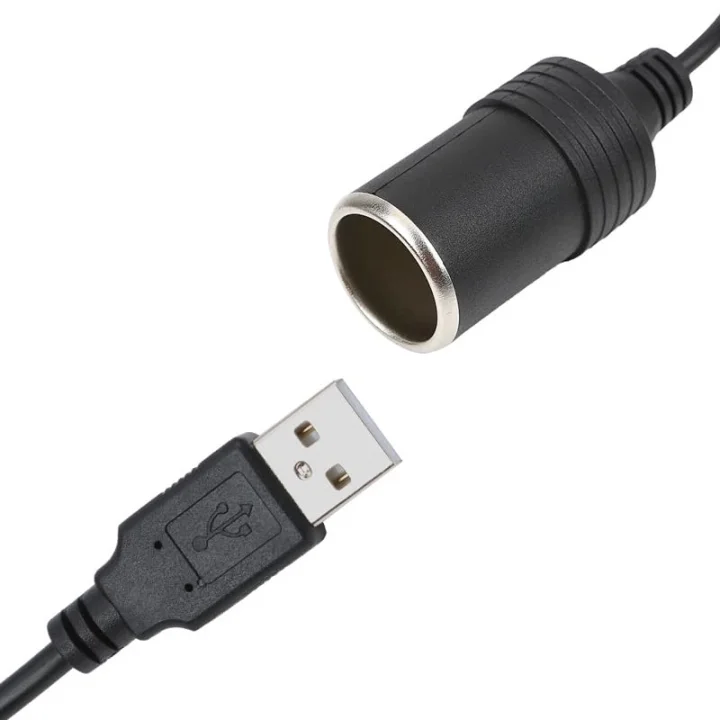 USB 2.0 Siyah 5 Volt 2 Amper To 12 Volt 800mAh Araç Çakmaklığına Çevirici