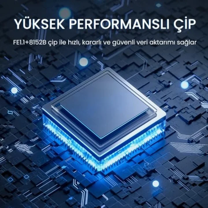 USB 2.0 to 100Mbps Ethernet Çevirici ve 3 Portlu USB Hub Çoklayıcı