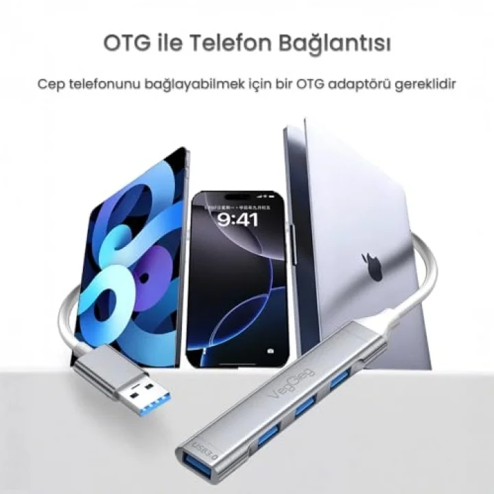 USB 3.0 4 port 3*USB 2.0 ve 1*USB 3.0 Çoklayıcı Hub