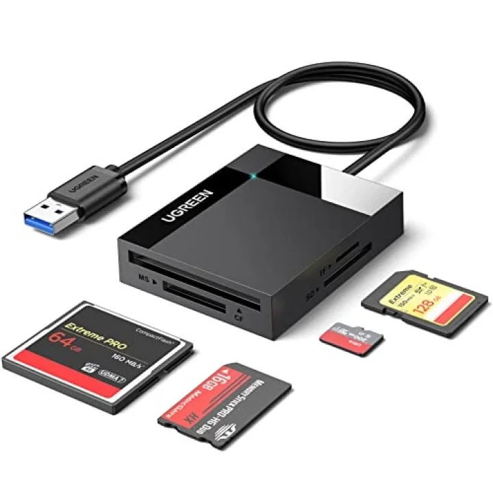 USB 3.0 4ü 1 Arada Kart Okuyucu, Siyah