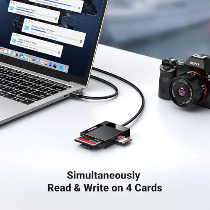 USB 3.0 4ü 1 Arada Kart Okuyucu, Siyah