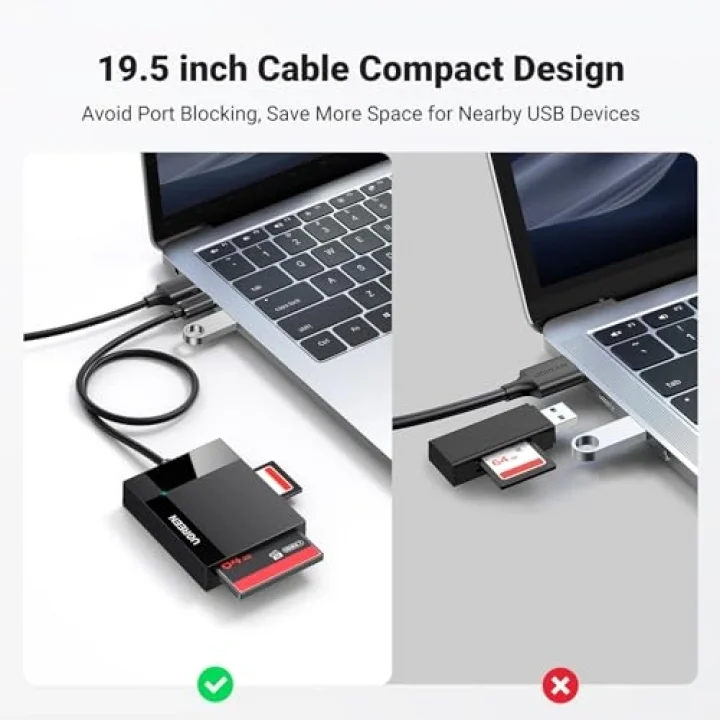 USB 3.0 4ü 1 Arada Kart Okuyucu, Siyah