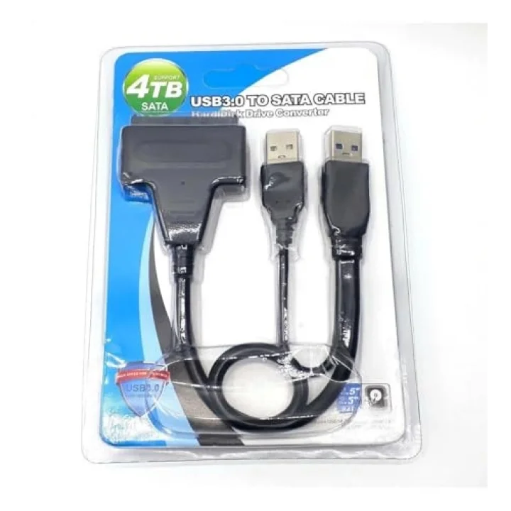 USB 3.0 ile SATA Kablo Dönüştürücü, 2.5 inç ve 3.5 inç HDD/SSD Bağlantısı, 4TB Destekli, Hızlı Veri Transferi, Harici Sabit Disk Bağlantısı, USB 3.0 to SATA, HDD Dönüştürücü | RXD339U3