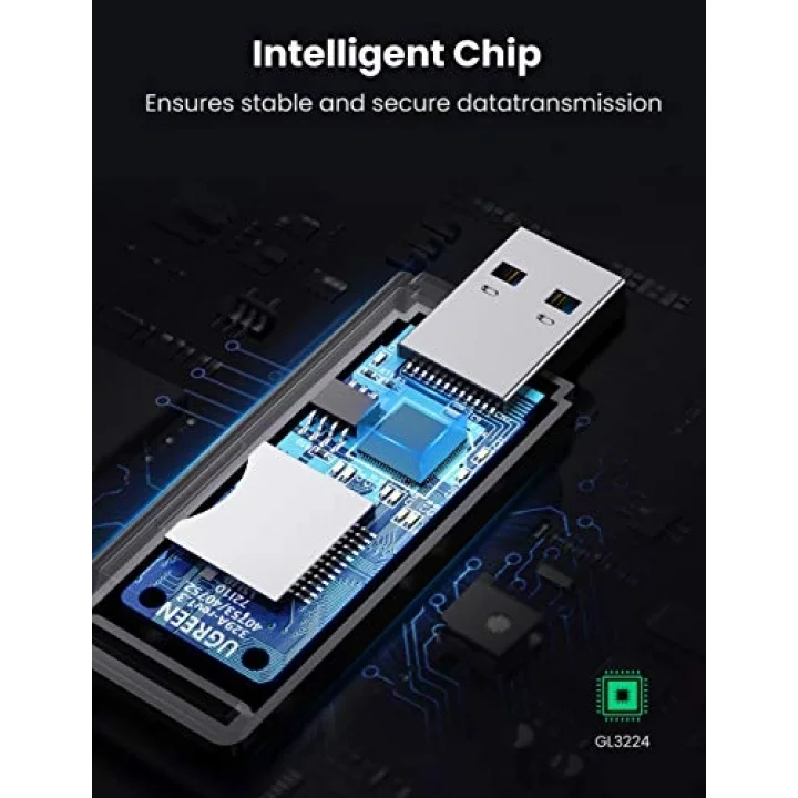 USB 3.0 SD ve Micro SD Kart Okuyucu, Siyah