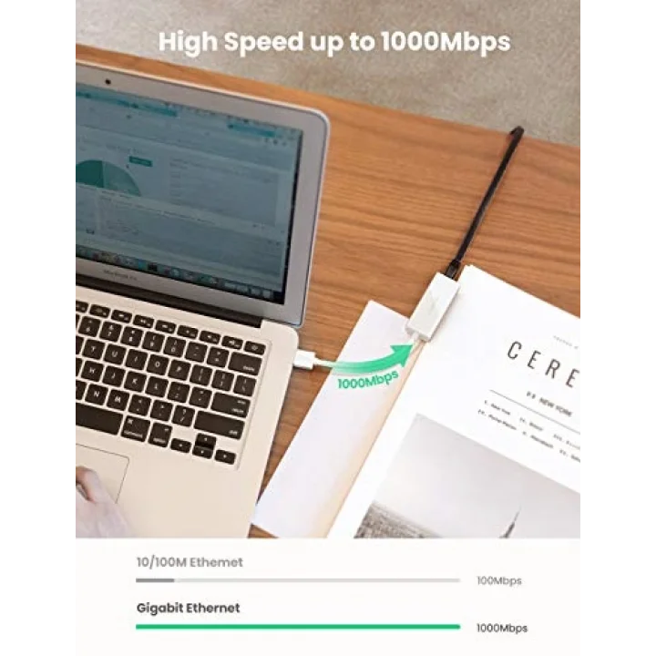 USB 3.0 to RJ45 Gigabit Ethernet Dönüştürücü Adaptör Beyaz
