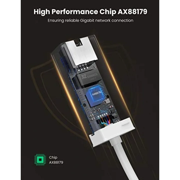 USB 3.0 to RJ45 Gigabit Ethernet Dönüştürücü Adaptör Beyaz