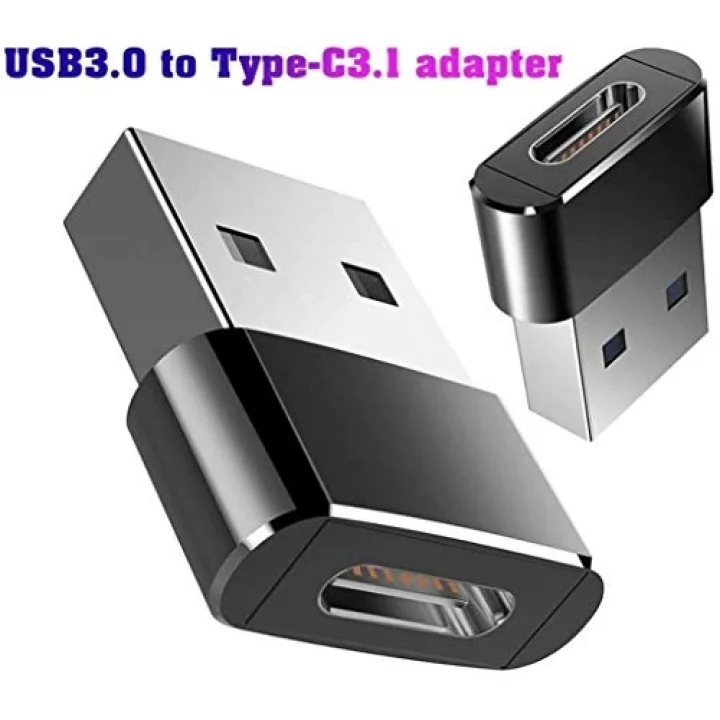 USB 3.0 to Type C 3.1 Şarj Data Çevirici Dönüştürücü Adaptör 4429 Siyah