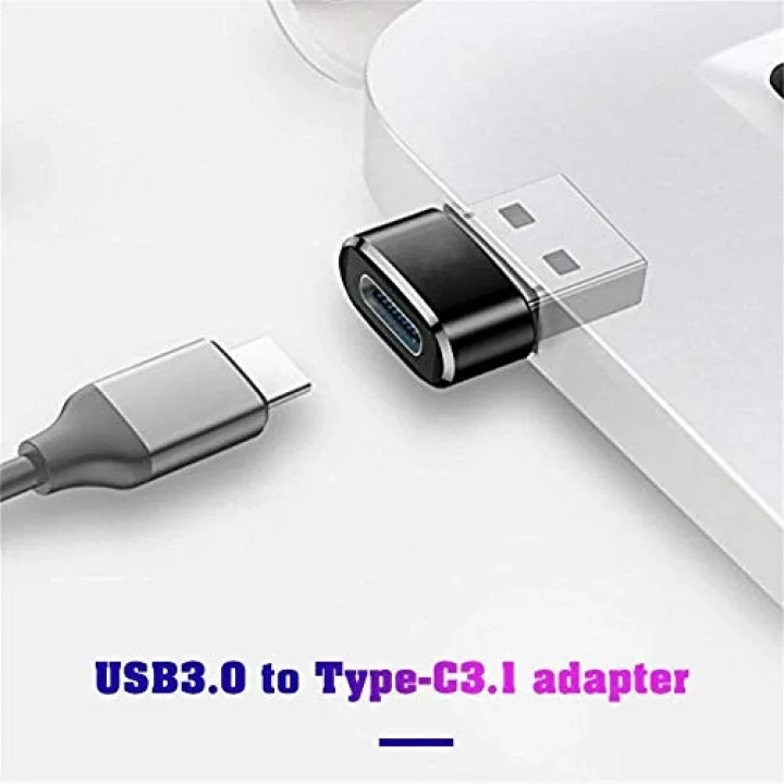 USB 3.0 to Type C 3.1 Şarj Data Çevirici Dönüştürücü Adaptör 4429 Siyah
