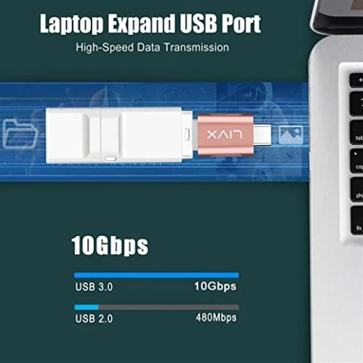 USB 3.0 To Type-C Çevirici Dönüştürücü OTG Adaptör Rose Gold OTGRG