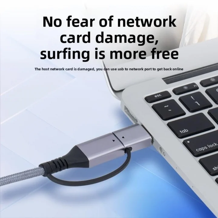 USB 3.0 & Type-C Gigabit Ethernet Adaptörü 1000 Mbps RJ45 Kablolu İnternet Dönüştürücü USB-A USB-C Uyumlu Laptop Tablet PC İçin Yüksek Hızlı Ağ Adaptörü | ZR1159
