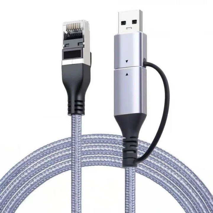 USB 3.0 & Type-C Gigabit Ethernet Adaptörü 1000 Mbps RJ45 Kablolu İnternet Dönüştürücü USB-A USB-C Uyumlu Laptop Tablet PC İçin Yüksek Hızlı Ağ Adaptörü | ZR1159