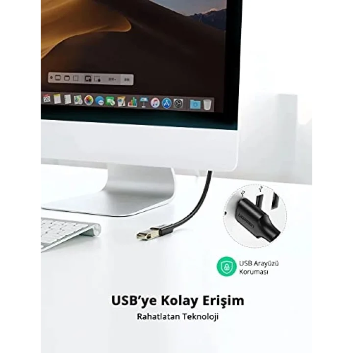 USB 3.0 Uzatma Kablosu 1.5 Metre, Siyah